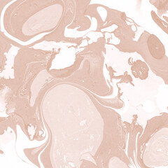 Creamy marble ink texture on watercolor paper background. Marble stone image. Bath bomb effect. Psychedelic biomorphic art.