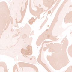 Creamy marble ink texture on watercolor paper background. Marble stone image. Bath bomb effect. Psychedelic biomorphic art.