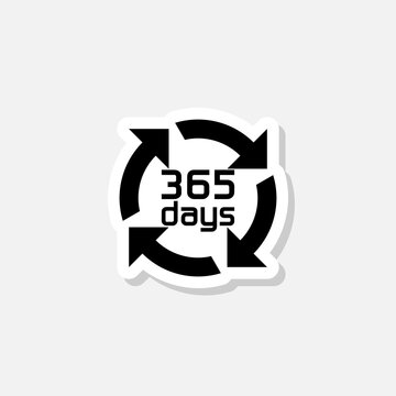 365 days number letter logo icon