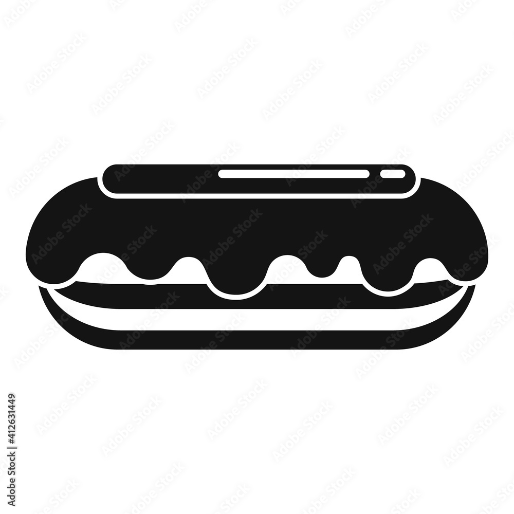 Poster eclair icon. simple illustration of eclair vector icon for web design isolated on white background