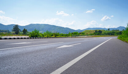 Country road among the mountains