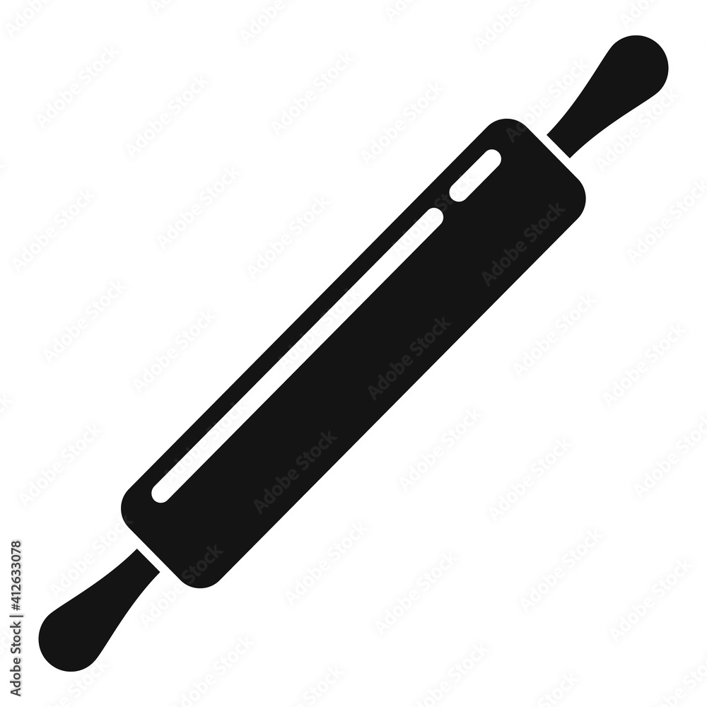 Poster wood cooker roll icon. simple illustration of wood cooker roll vector icon for web design isolated o