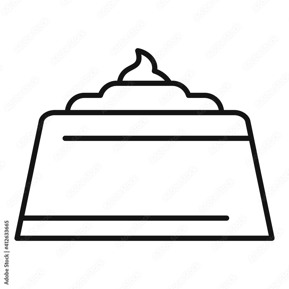 Poster chocolate cake icon. outline chocolate cake vector icon for web design isolated on white background