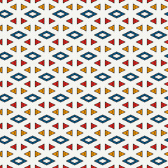 Contemporary geometric pattern. Repeated triangles ornament. Modern abstract background. Seamless geo design wallpaper