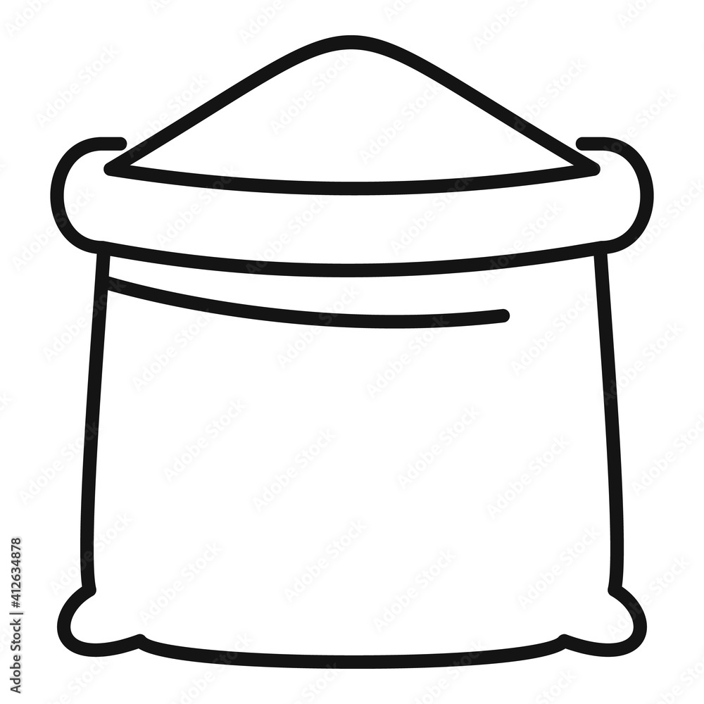 Poster flour sack icon. outline flour sack vector icon for web design isolated on white background