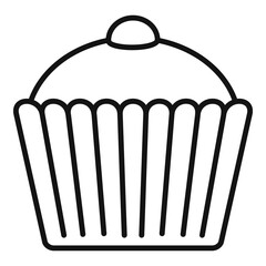 Fresh cupcake icon. Outline fresh cupcake vector icon for web design isolated on white background