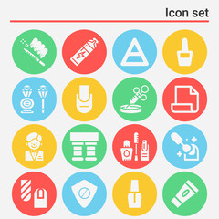 16 pack of gel  filled web icons set
