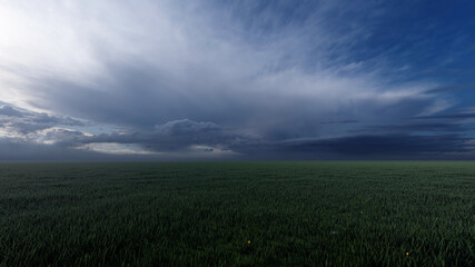 Dramatic sky stormy clouds