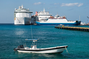 Cozumel Island Different Size Boats
