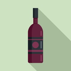 Bar wine bottle icon. Flat illustration of bar wine bottle vector icon for web design