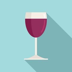 Tasting wine glass icon. Flat illustration of tasting wine glass vector icon for web design
