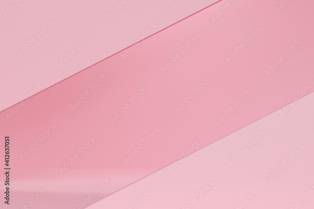 Poster pink abstract background with an inclined wall. backdrop design for product promotion. 3d rendering