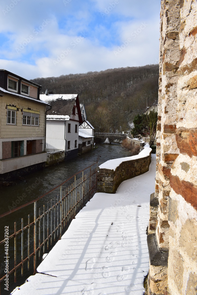 Sticker Monreal in der Eifel im Winter