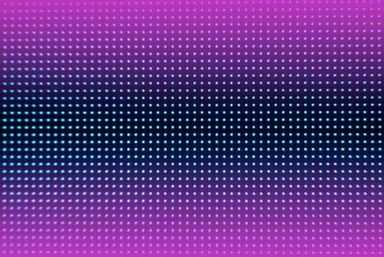 Digital screen background. Color screen monitor or TV with glitch pixels and LEDs close up