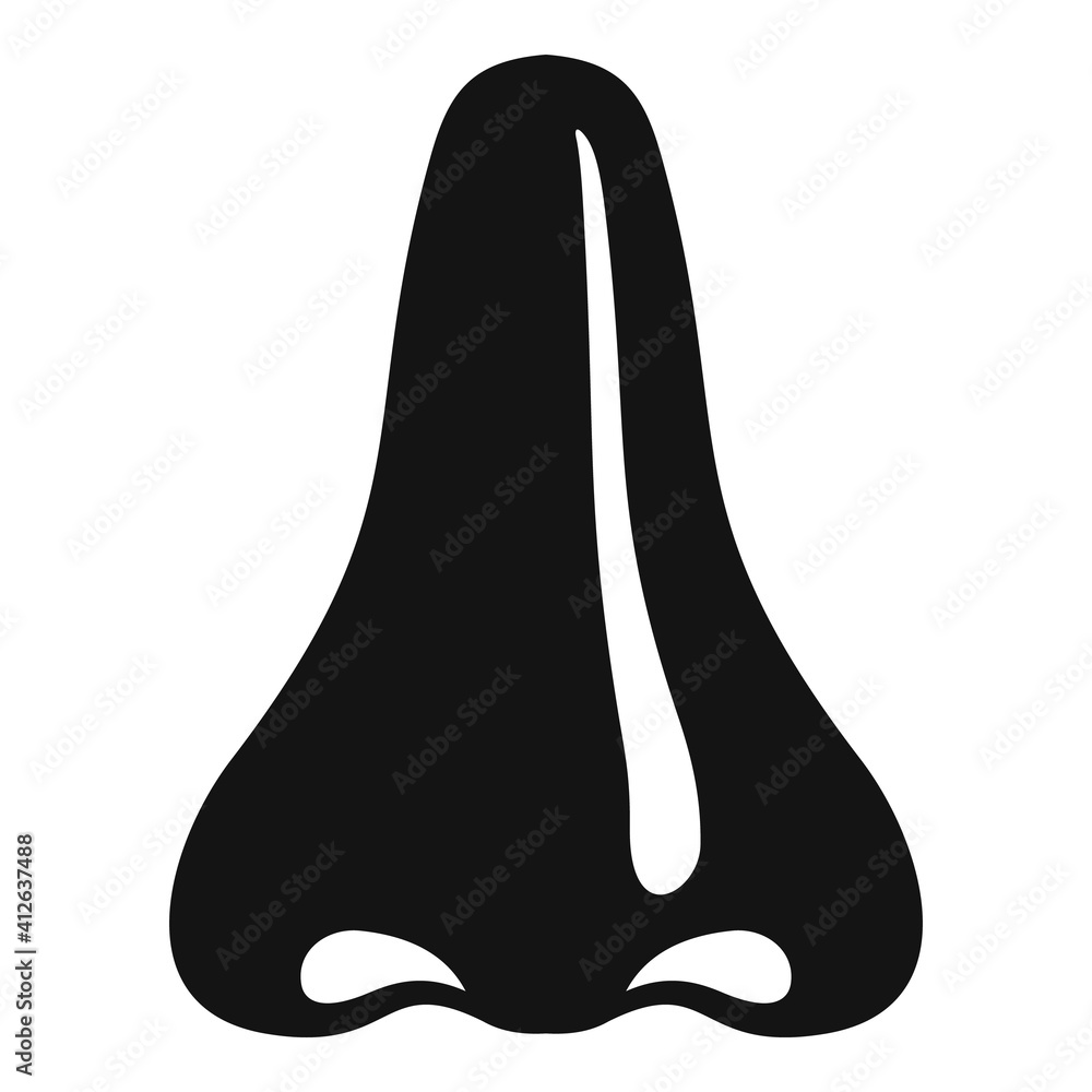 Poster sommelier nose icon. simple illustration of sommelier nose vector icon for web design isolated on wh