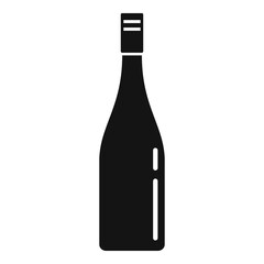 Old wine bottle icon. Simple illustration of old wine bottle vector icon for web design isolated on white background