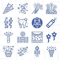 16 pack of yeats  lineal web icons set