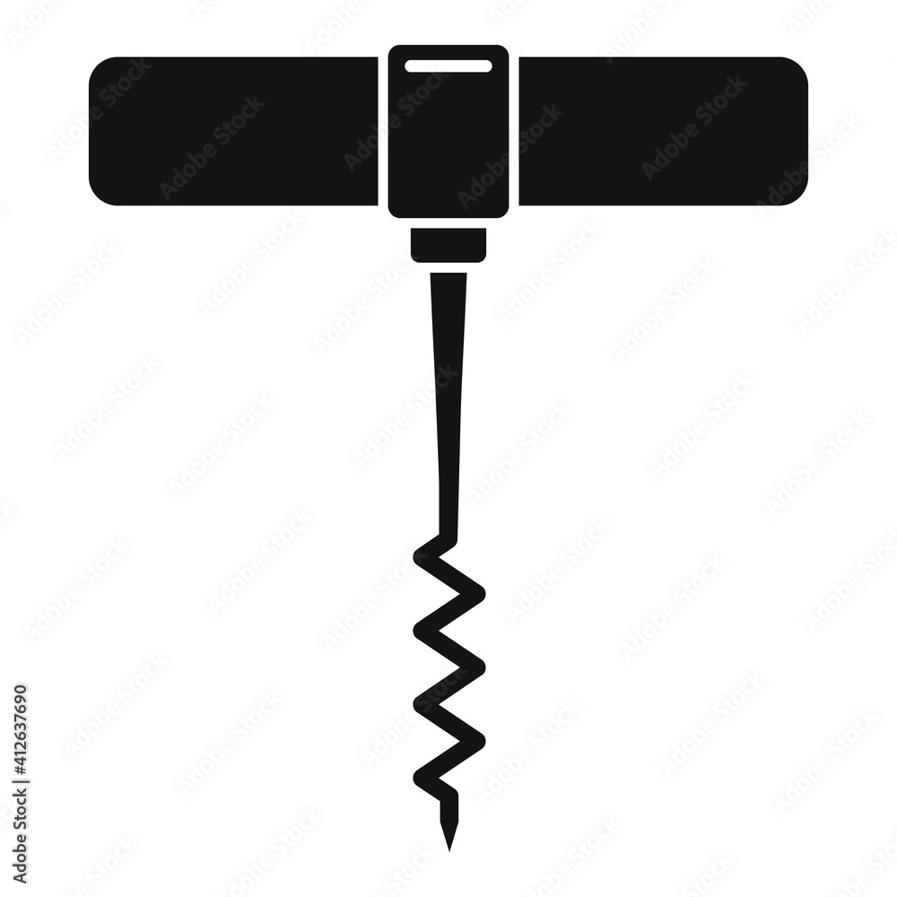Poster handle corkscrew icon. simple illustration of handle corkscrew vector icon for web design isolated o