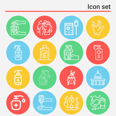 16 pack of levi  lineal web icons set