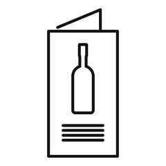 Sommelier wine menu icon. Outline sommelier wine menu vector icon for web design isolated on white background