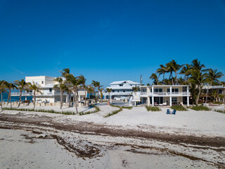 beach with umbrellas
