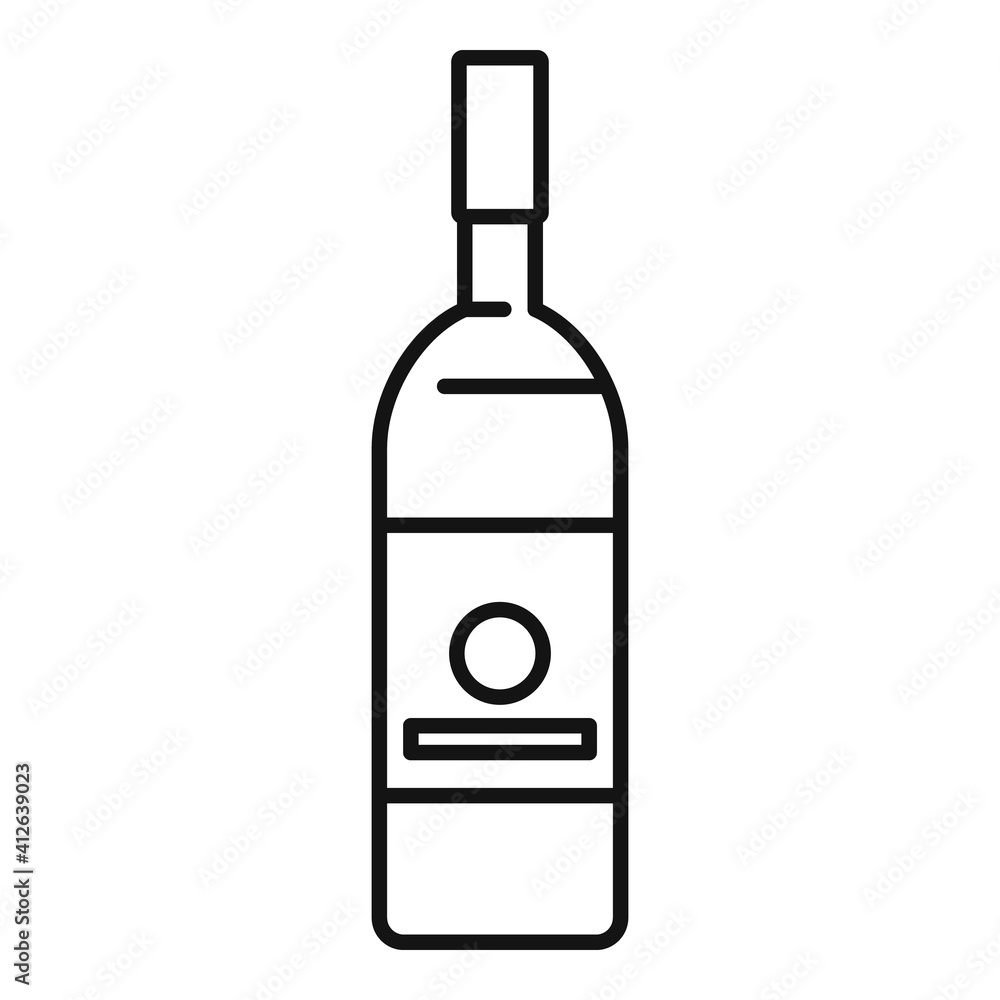 Poster bar wine bottle icon. outline bar wine bottle vector icon for web design isolated on white backgroun