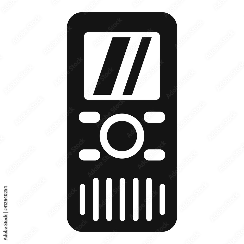 Poster dictaphone translator icon. simple illustration of dictaphone translator vector icon for web design 