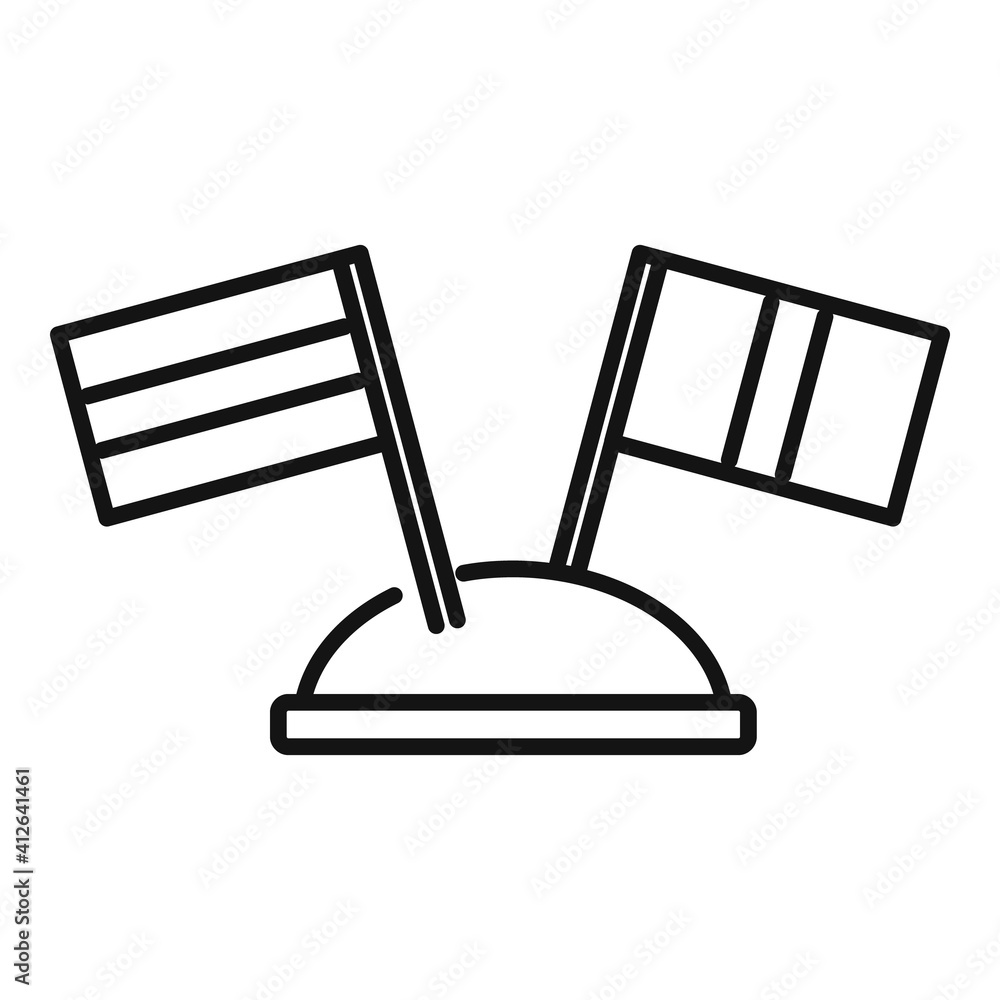 Poster conference translator icon. outline conference translator vector icon for web design isolated on whi