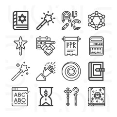 Fototapeta premium 16 pack of imposed lineal web icons set