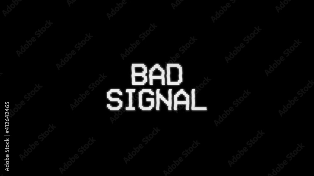 Poster bad signal on the analog signal in the tv. image with vcs signal interference.unique design abstract
