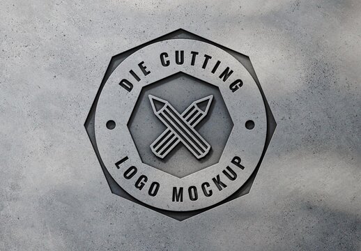 Smooth Laser Cut 3D Logo Mockup