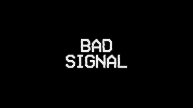 Bad signal on the analog signal in the TV. image with VCS signal interference.Unique Design Abstract Digital Animation Pixel Noise Glitch Error Video Damage