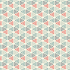 Contemporary geometric pattern. Repeated triangles ornament. Modern abstract background. Seamless geo design wallpaper