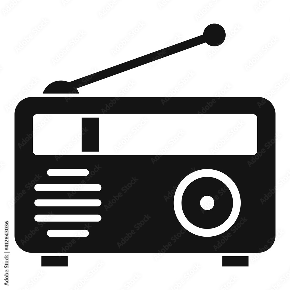 Poster radio icon. simple illustration of radio vector icon for web design isolated on white background