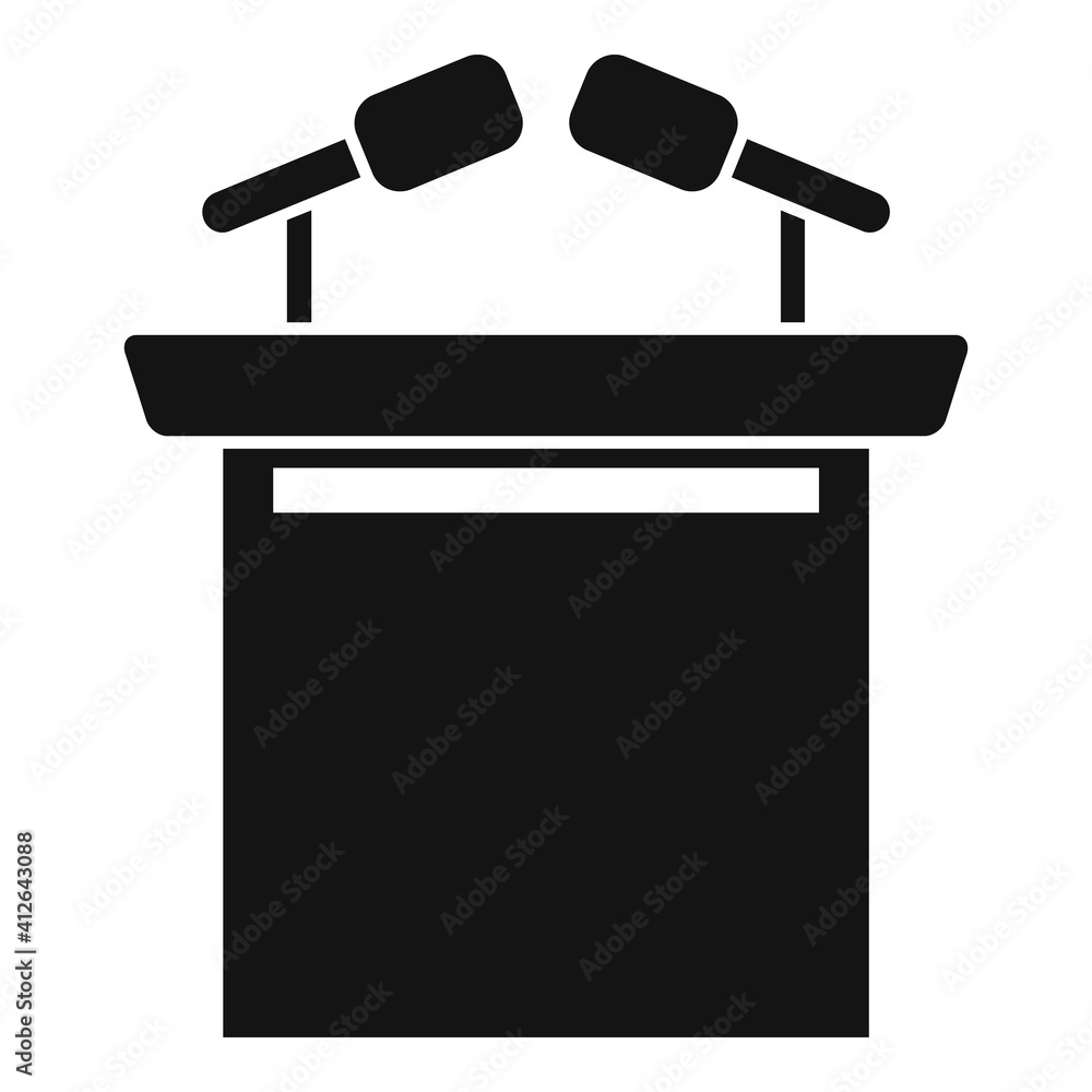 Aufkleber speaker stand icon. simple illustration of speaker stand vector icon for web design isolated on whit