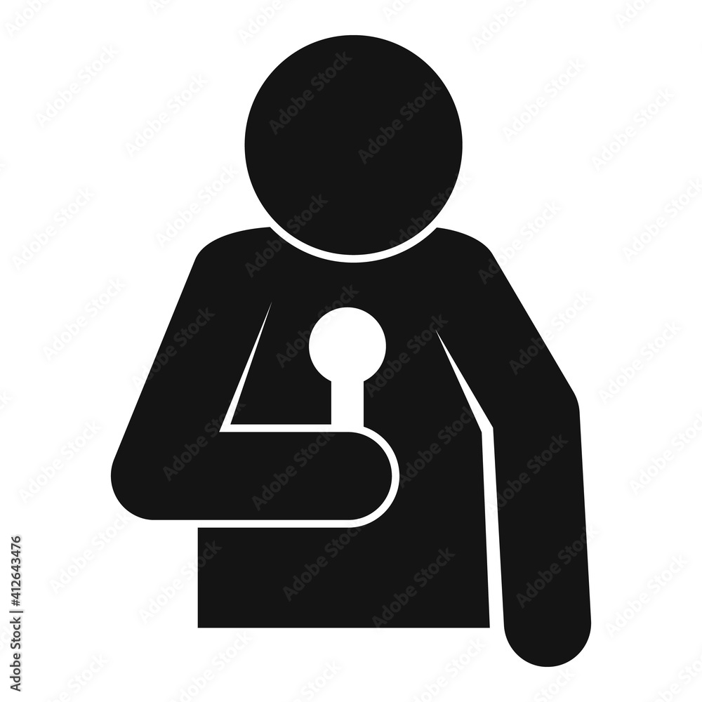 Poster announcer microphone speaker icon. simple illustration of announcer microphone speaker vector icon f