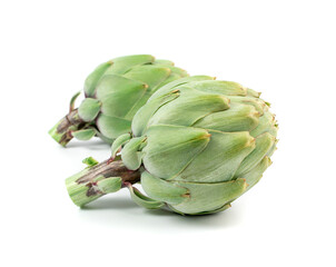 Obraz premium Fresh Artichoke, Green Artichokes, Raw Edible Cynara Flower