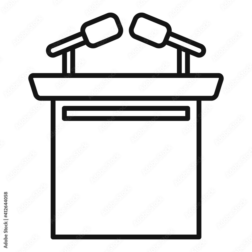 Aufkleber speaker stand icon. outline speaker stand vector icon for web design isolated on white background