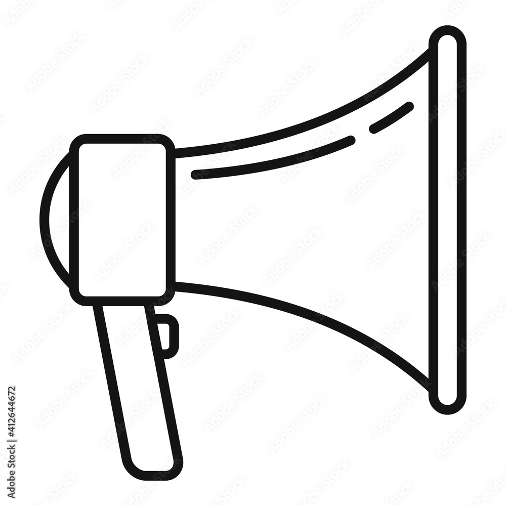 Poster studio megaphone icon. outline studio megaphone vector icon for web design isolated on white backgro