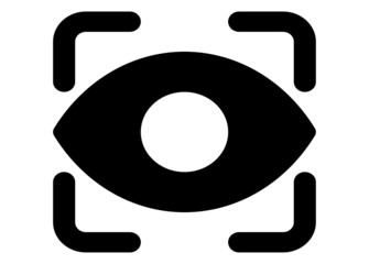 Eye Scan Icon. Retina Check Symbol.eye scanner vector  icon for apps and website