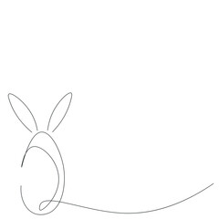 Easter bunny egg drawing vector illustration