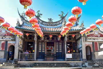 Fototapeta premium Mazu Tienho temple in Penghu Island, Taiwan. The temple claims to be the oldest in Taiwan, possibly dating to the early Ming in the 15th century.