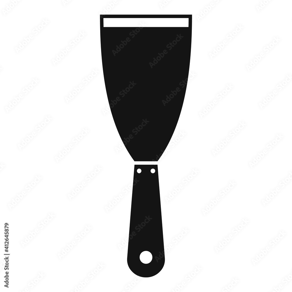 Poster putty knife builder icon. simple illustration of putty knife builder vector icon for web design isol