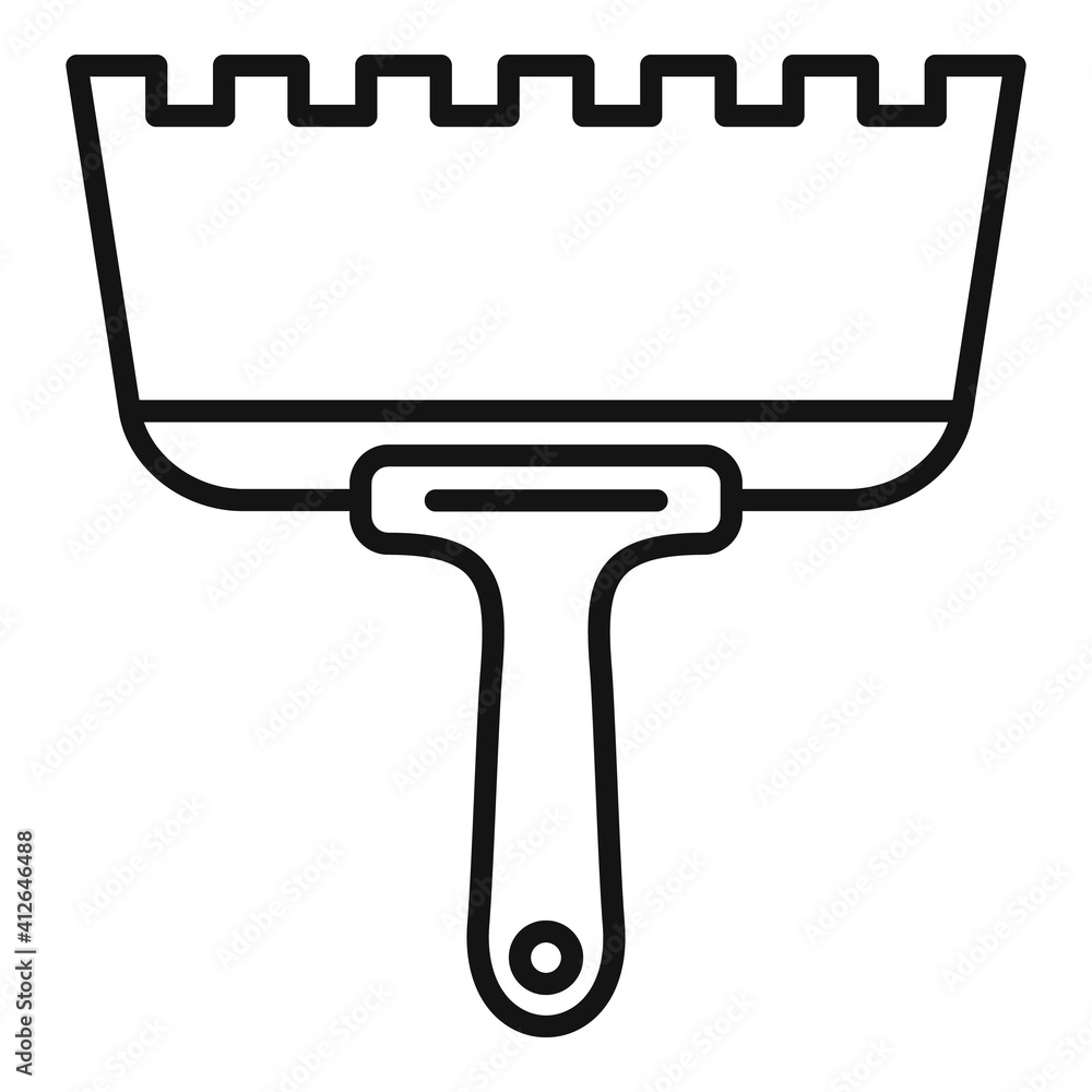 Poster putty knife icon. outline putty knife vector icon for web design isolated on white background
