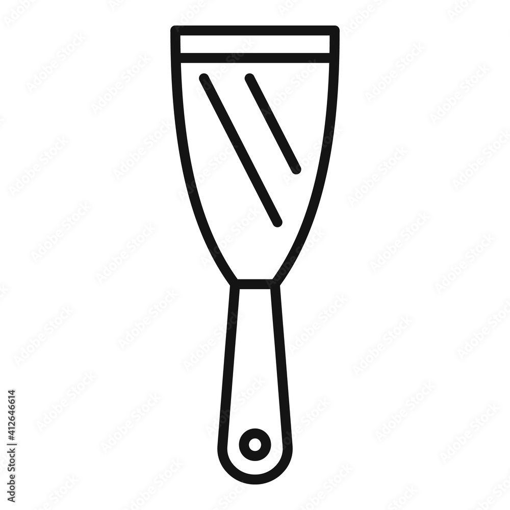 Poster putty knife builder icon. outline putty knife builder vector icon for web design isolated on white b