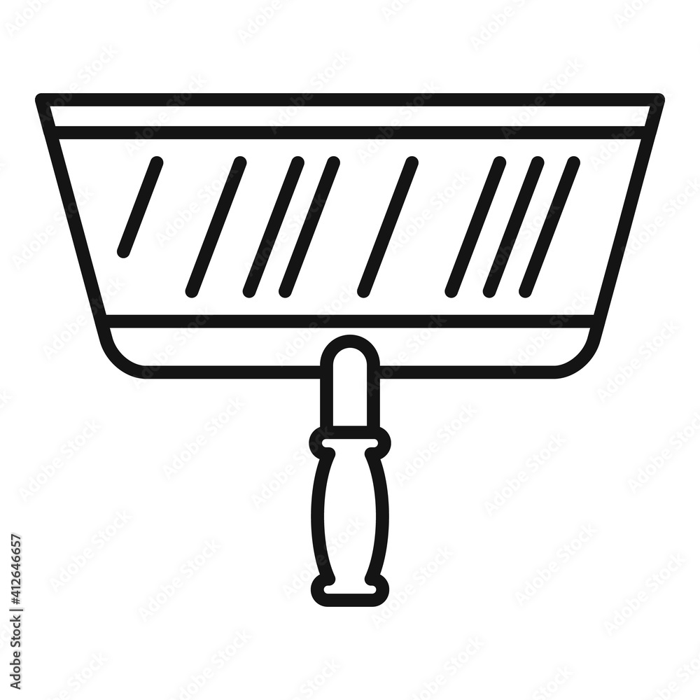 Poster putty knife scraper icon. outline putty knife scraper vector icon for web design isolated on white b