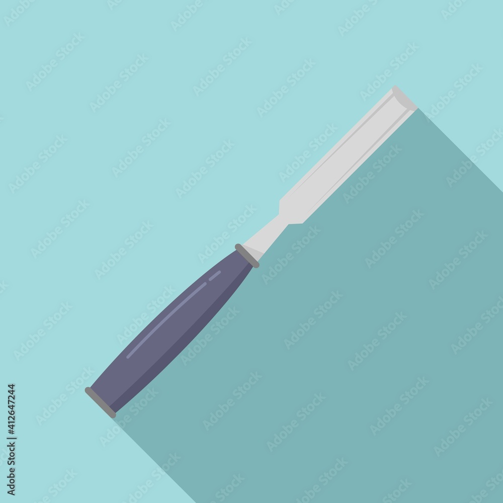 Poster Chisel building icon. Flat illustration of chisel building vector icon for web design