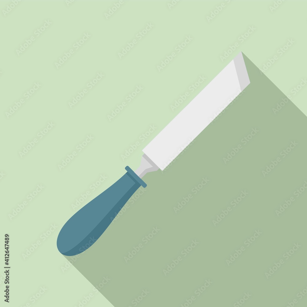 Poster chisel craft icon. flat illustration of chisel craft vector icon for web design