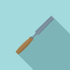 Chisel instrument icon. Flat illustration of chisel instrument vector icon for web design