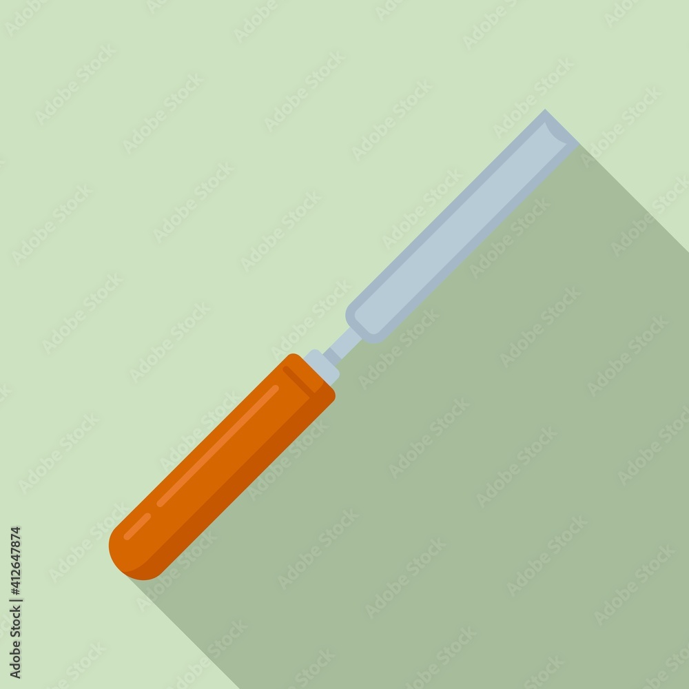 Poster chisel masonry icon. flat illustration of chisel masonry vector icon for web design